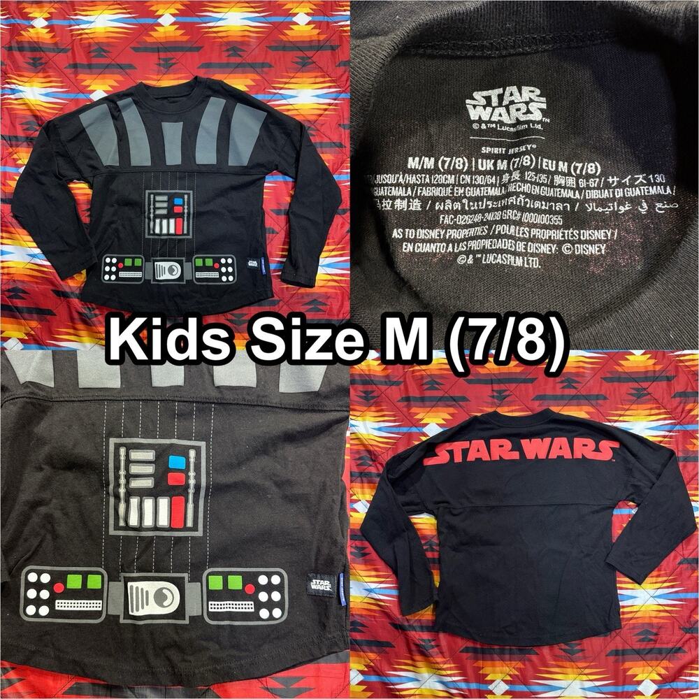 Disney Parks Star Wars DARTH VADER Spirit Jersey Kids Size Medium (7/8)